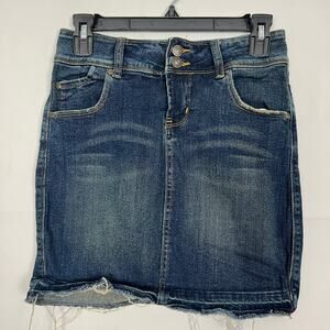 Anchor Blue Y2K High Waisted Denim Skirt Size 5